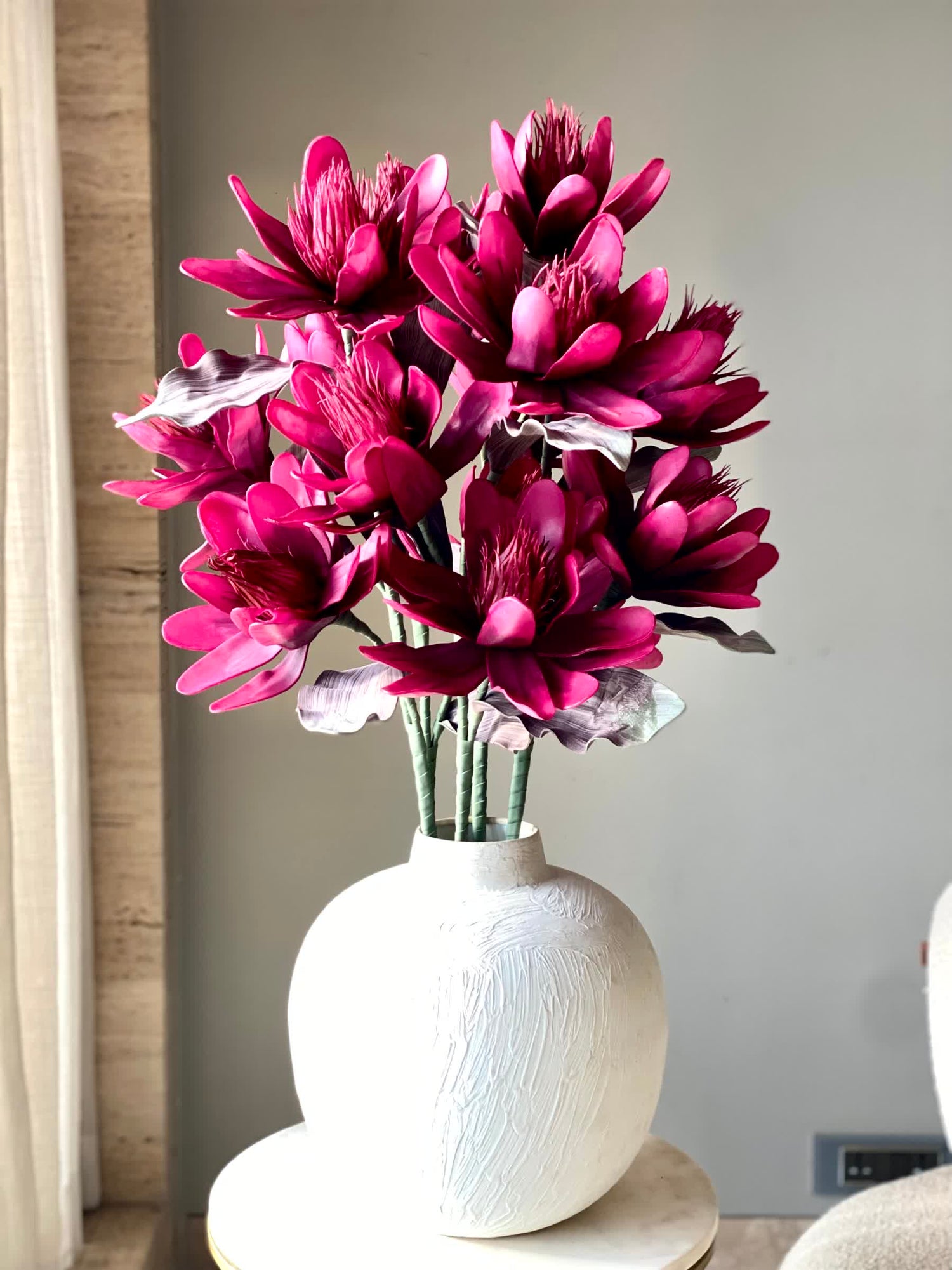 Artificial Corolla Flower Stem - Magenta Ombre (One Stem)