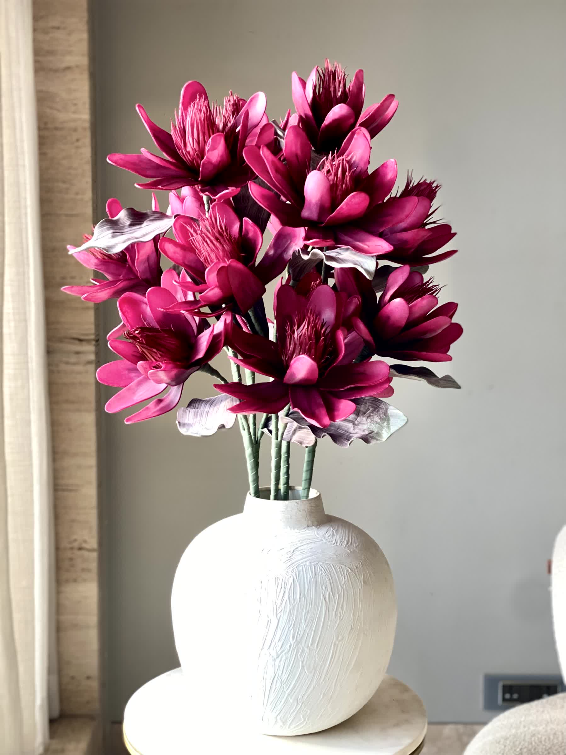 Artificial Corolla Flower Stem - Magenta Ombre (One Stem)