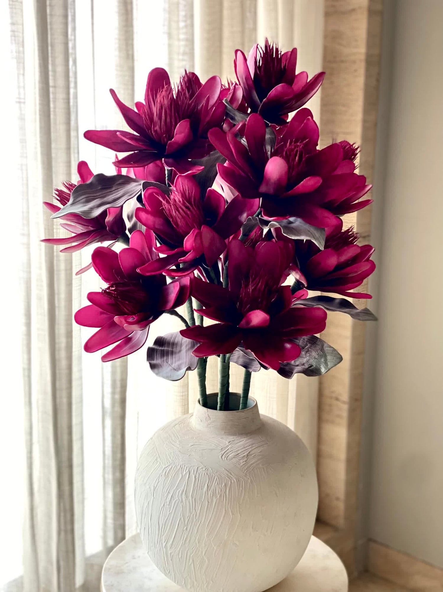 Artificial Corolla Flower Stem - Magenta Ombre (One Stem)