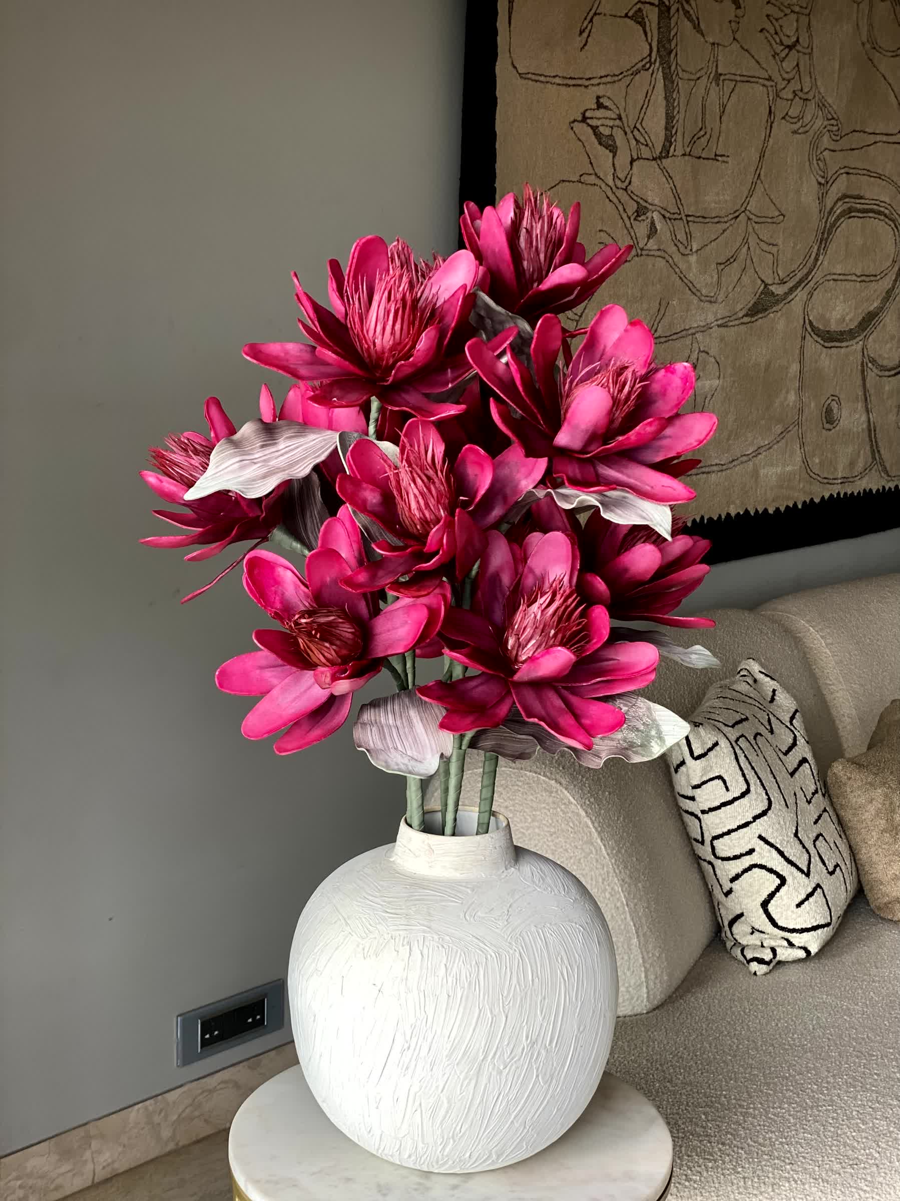 Artificial Corolla Flower Stem - Magenta Ombre (One Stem)
