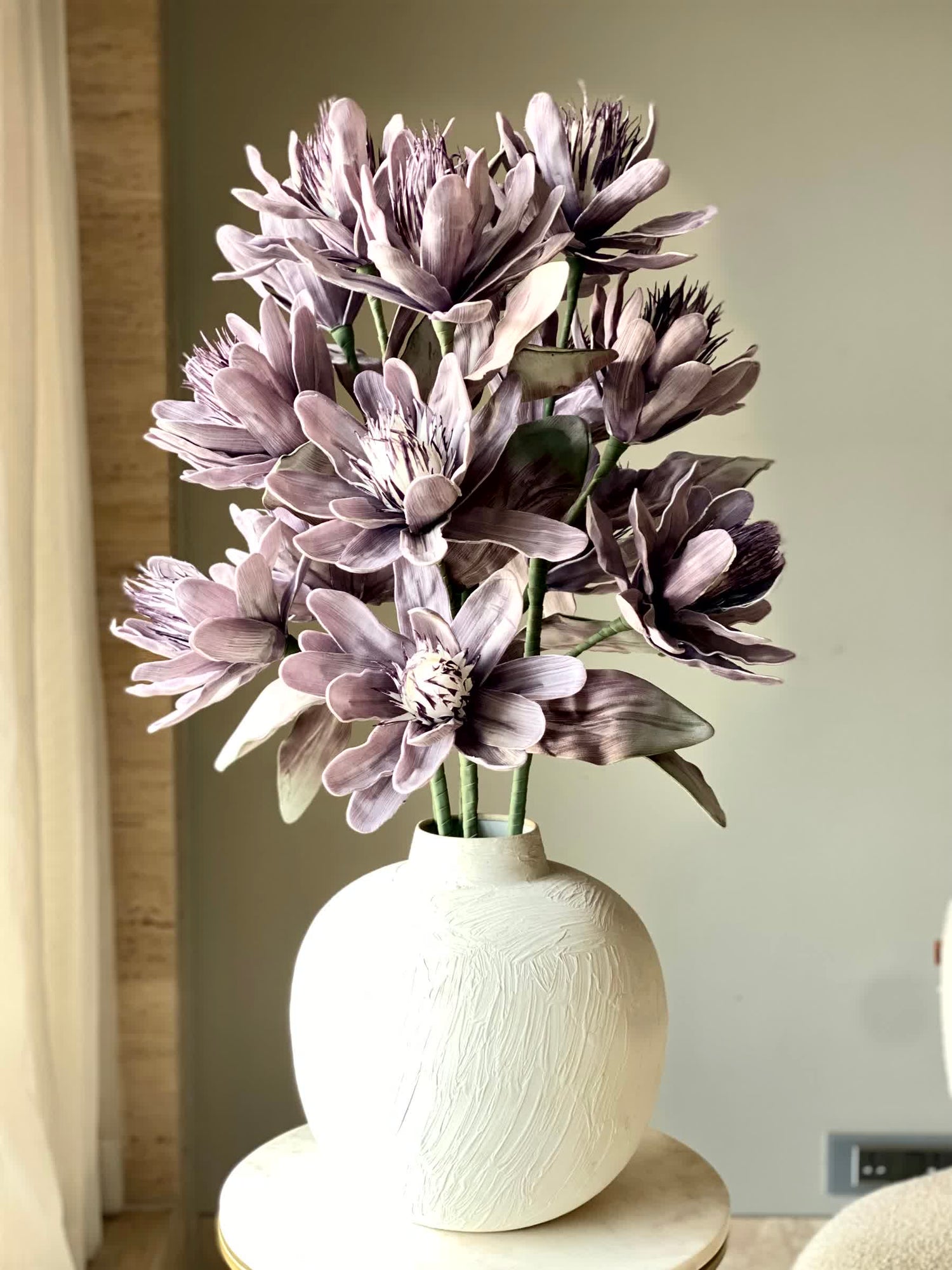 Artificial Corolla Flower Stem - Lavender Ombre (One Stem)