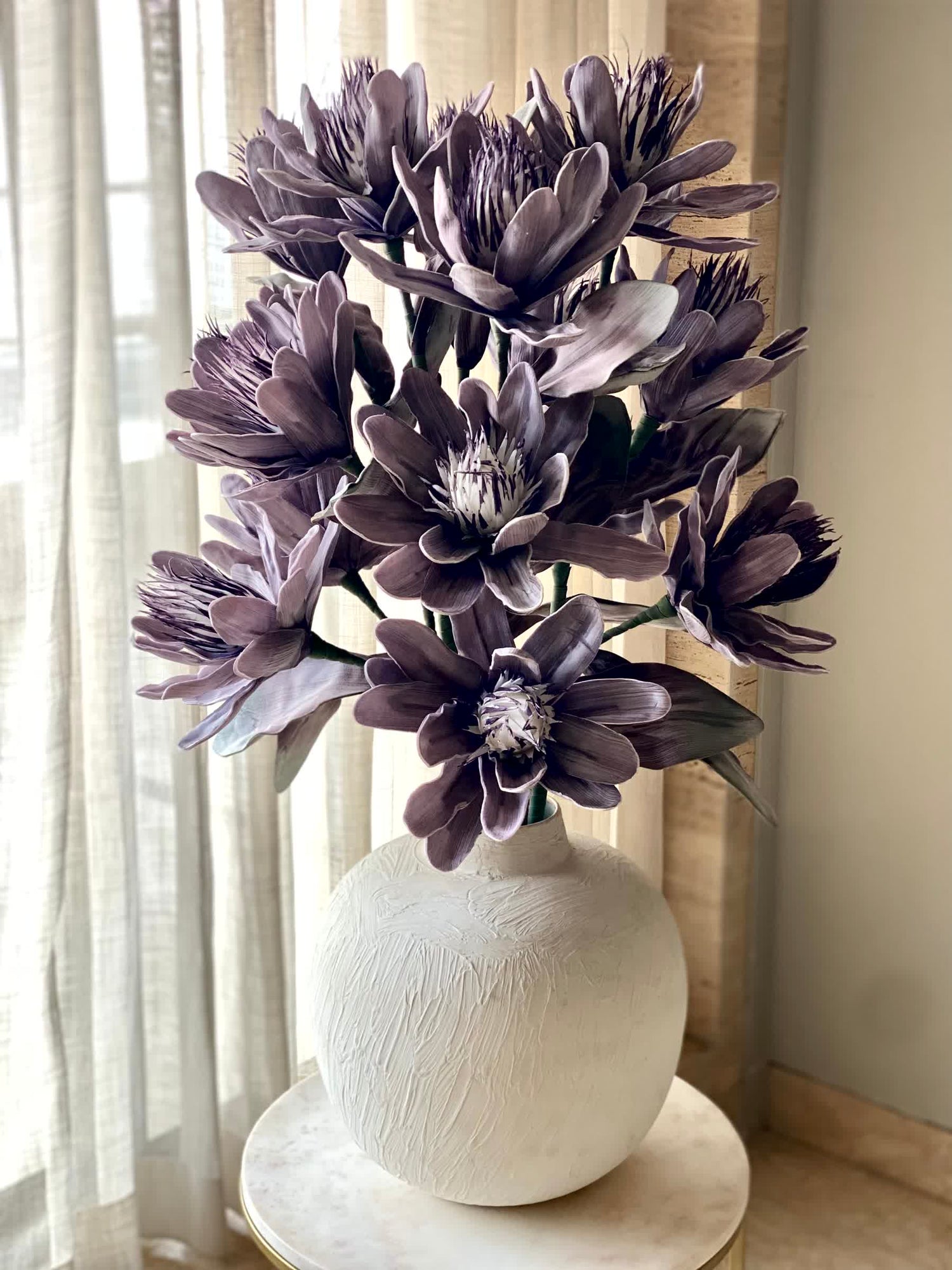 Artificial Corolla Flower Stem - Lavender Ombre (One Stem)