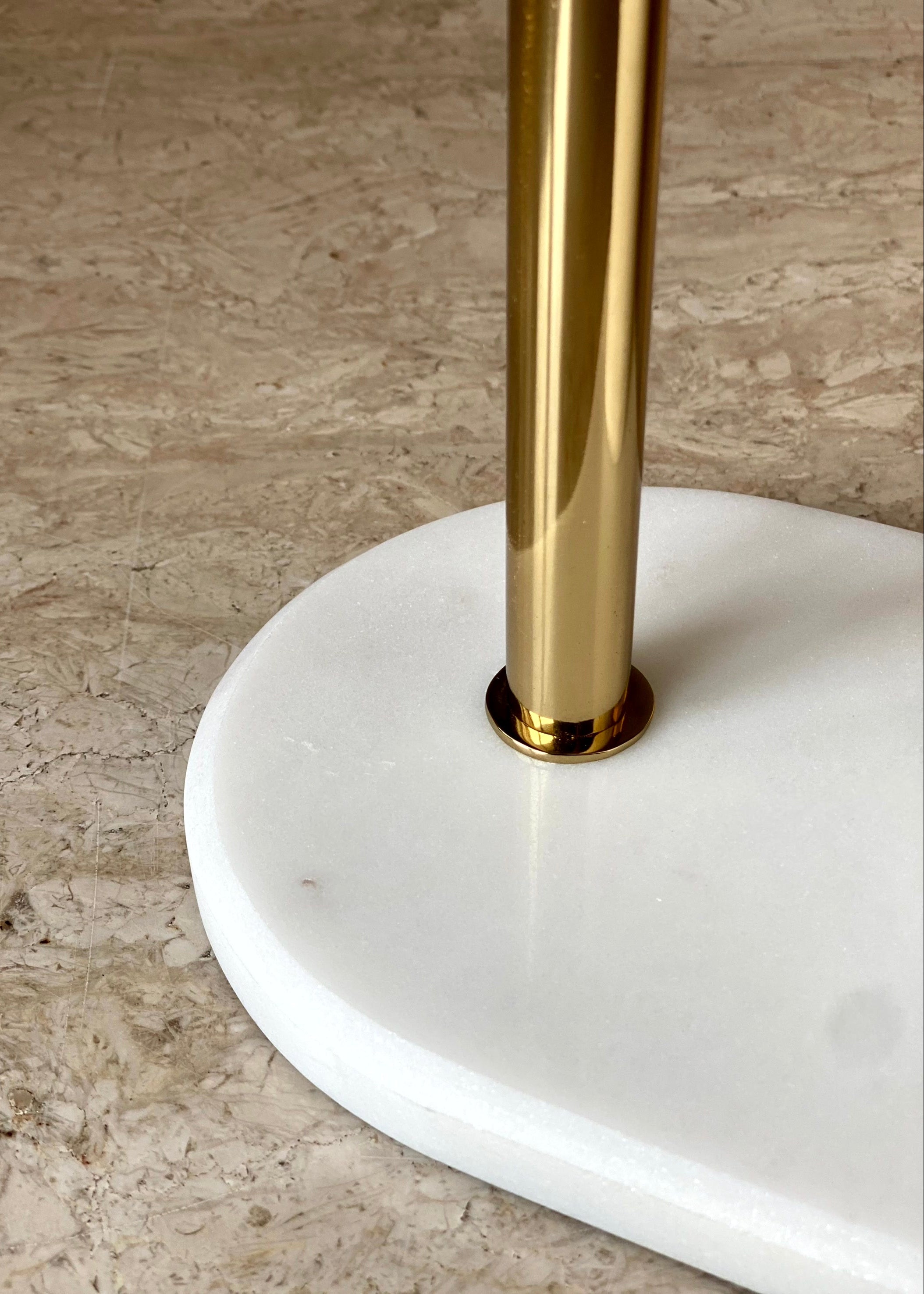 Melrose Toilet Roll Holder - White and Gold