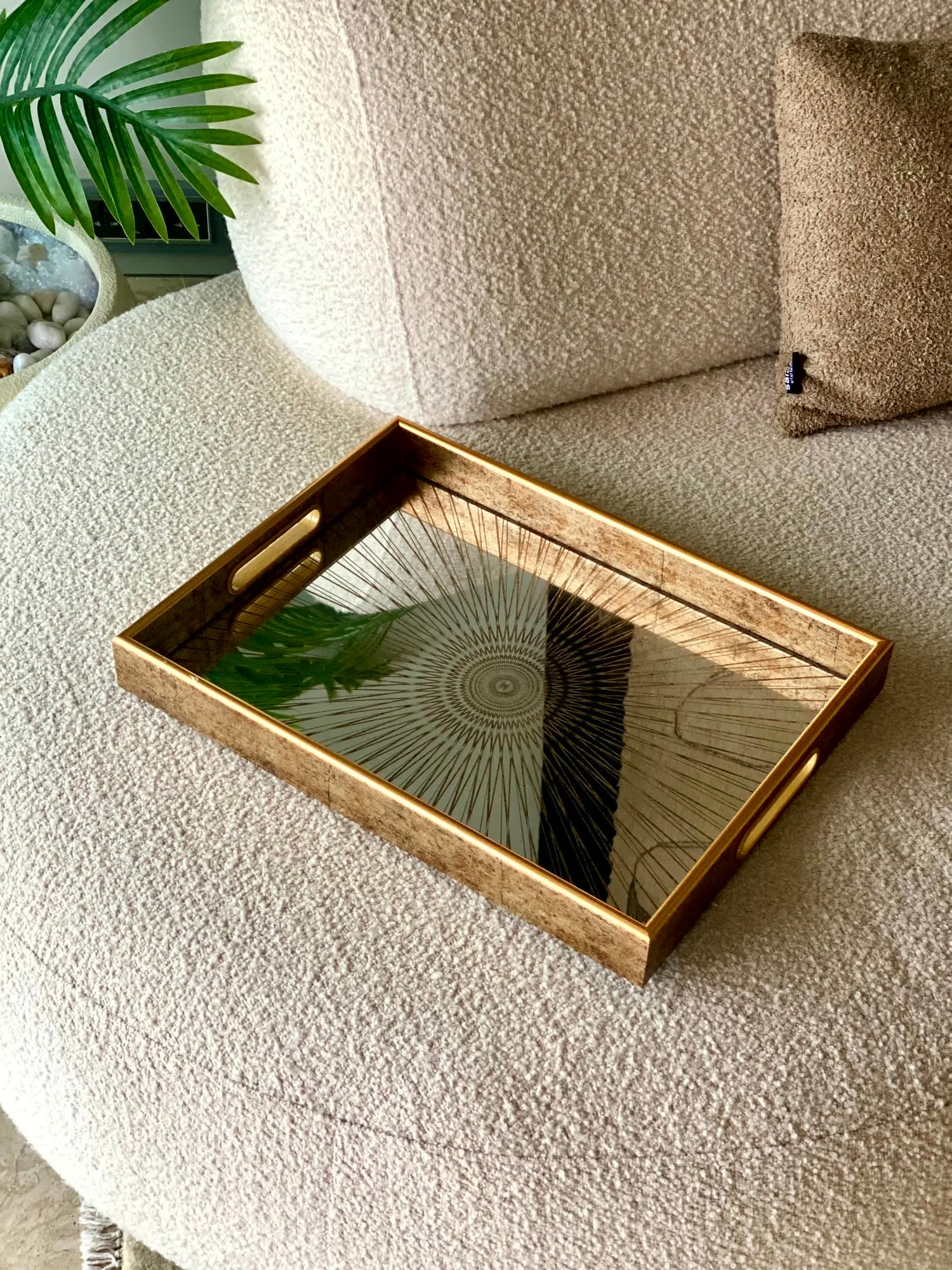 Ornate Mirror Tray - Rectangle