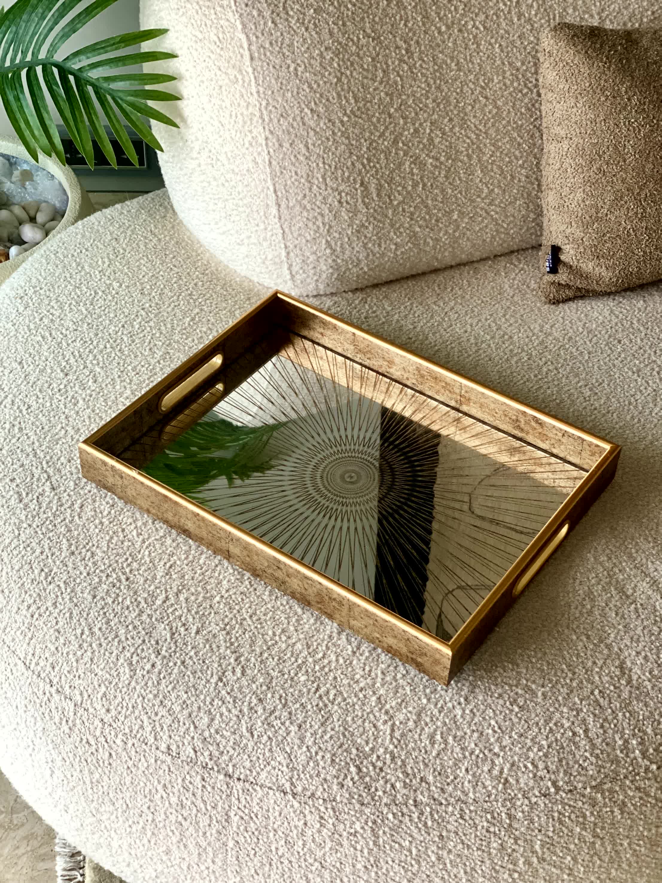 Ornate Mirror Tray - Rectangle