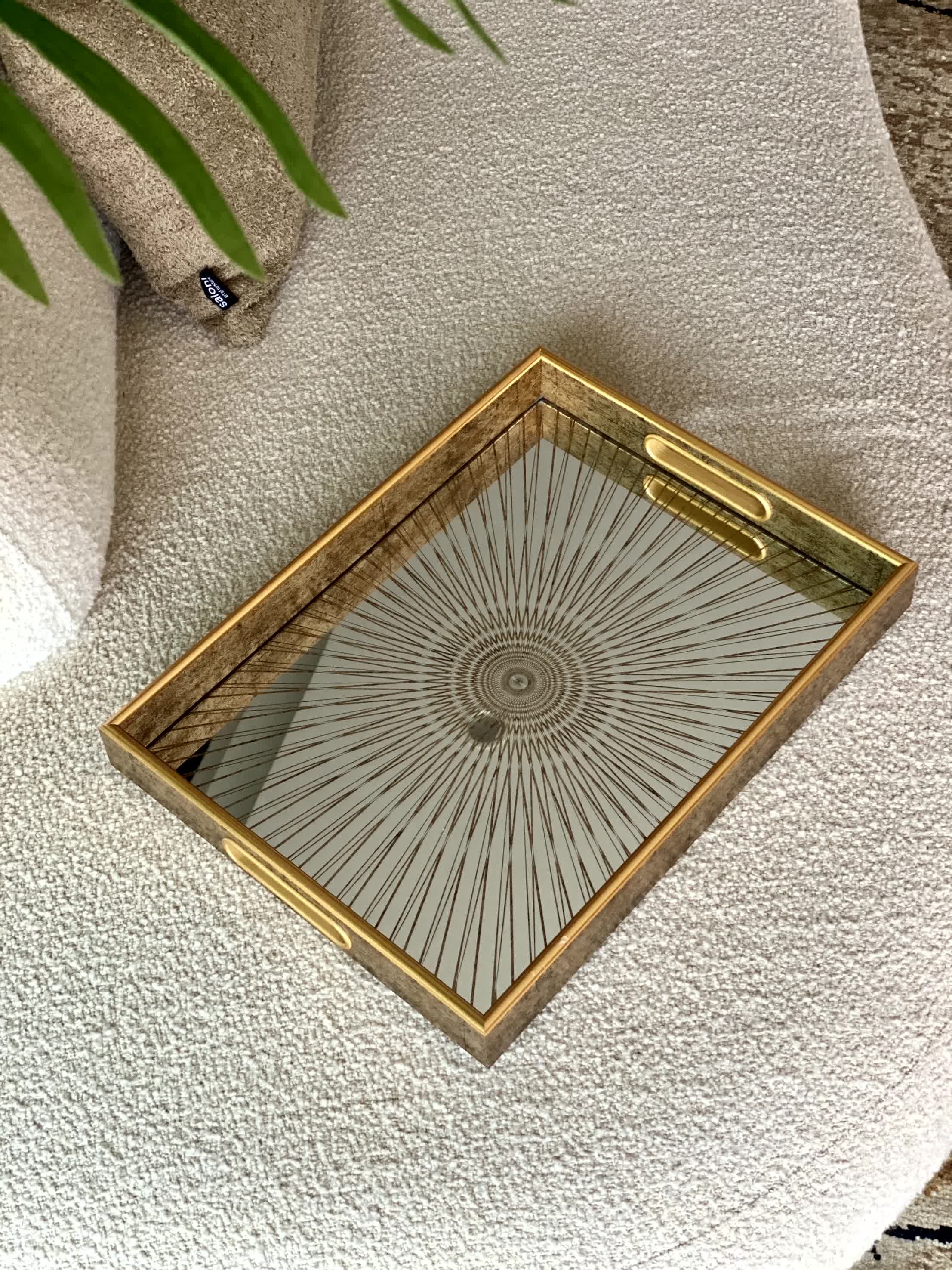 Ornate Mirror Tray - Rectangle