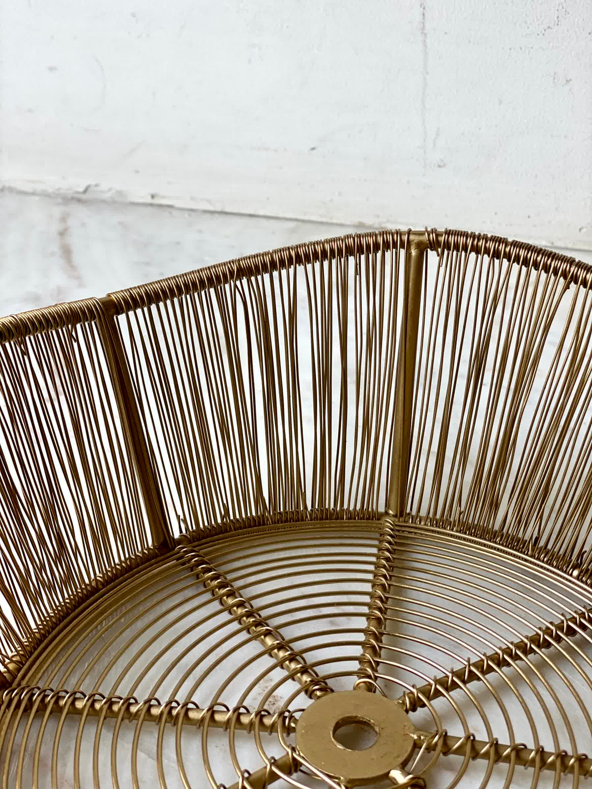 Alora Gold Two-Tier Fruit Basket