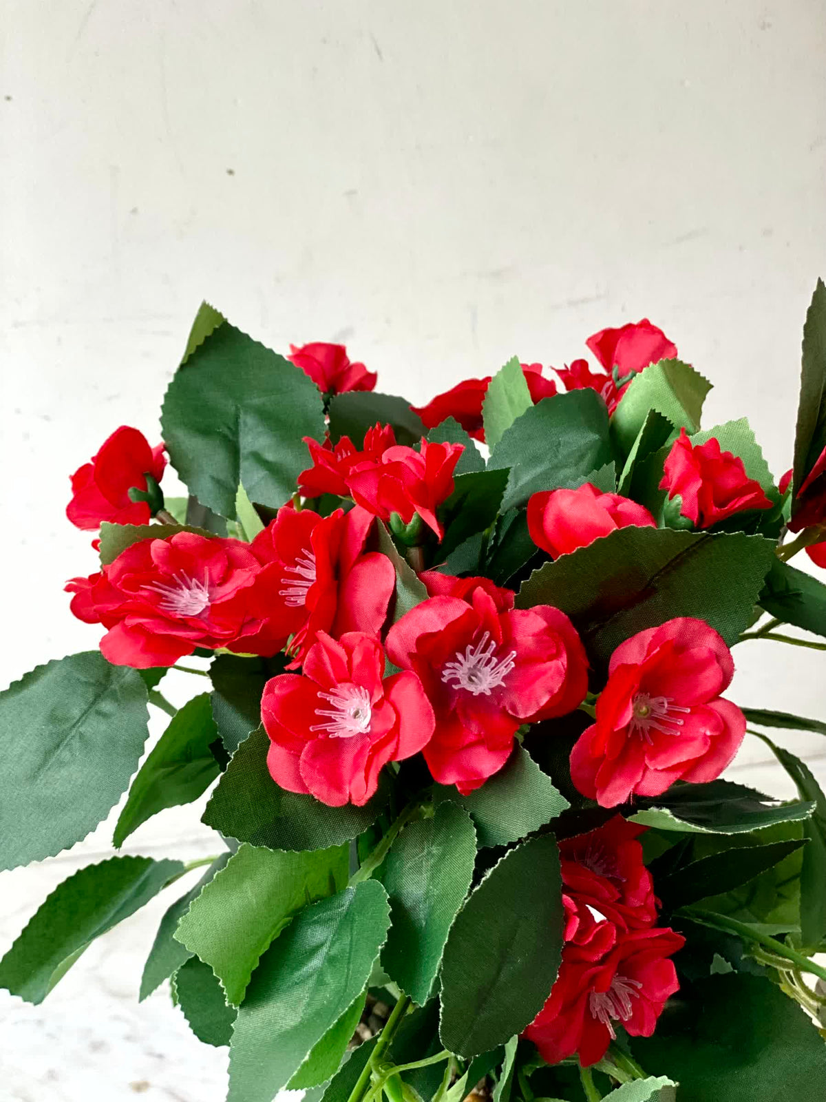Artificial Trailing Rose Vine Plant - Red