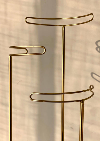 Opal Hand Towel Stand - Black &amp; Gold