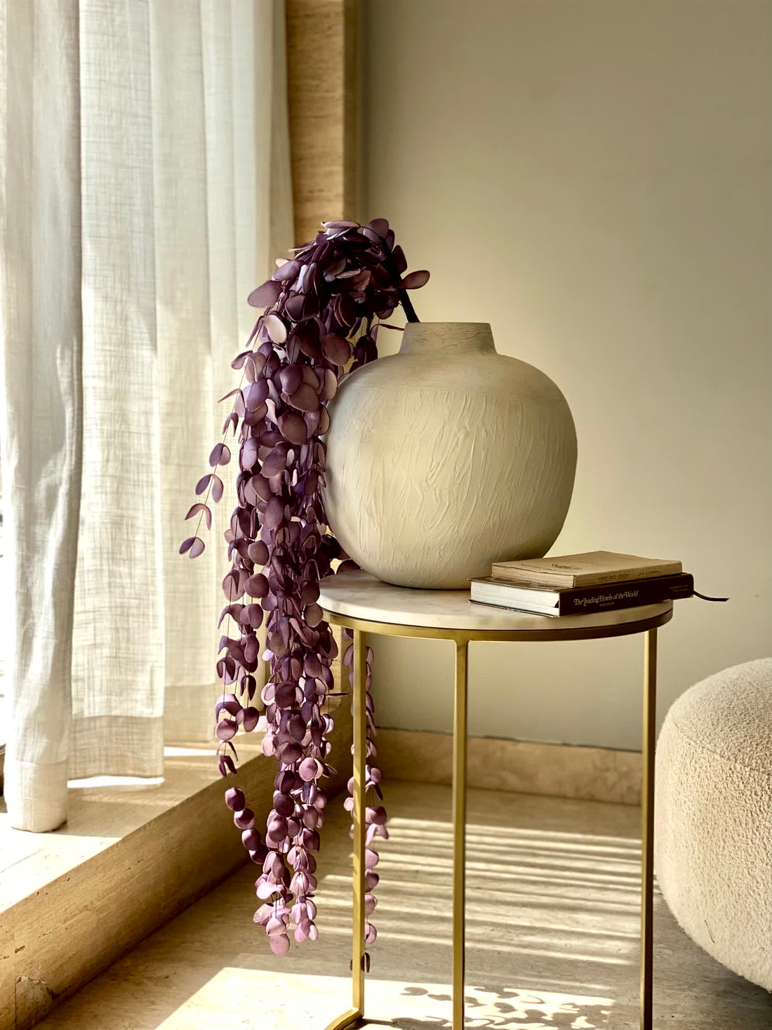 Artificial Eucalyptus Flower Stem - Mauve Ombre (One Stem)