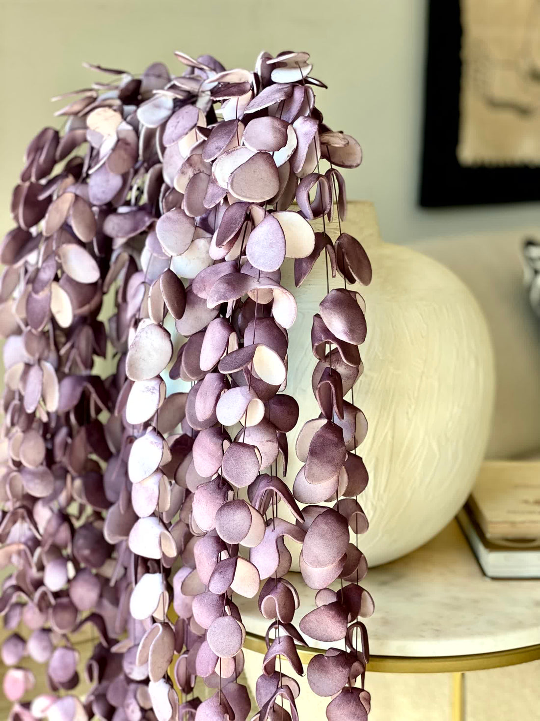 Artificial Eucalyptus  Flower Stem - Mauve Ombre (One Stem)