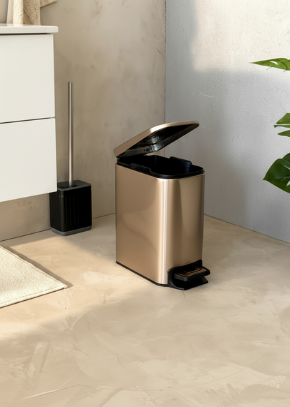 Metallic Rosegold Dustbin - 6L (Only For Mumbai)