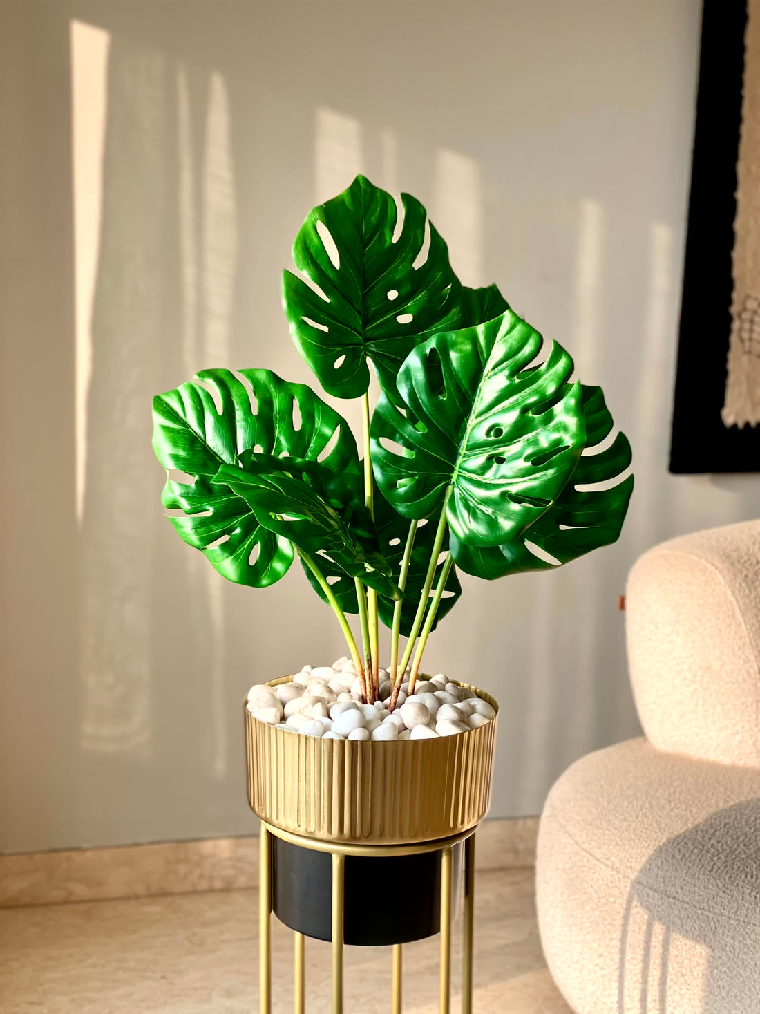 Artificial Lush Monstera Plant - 2.2 Feet