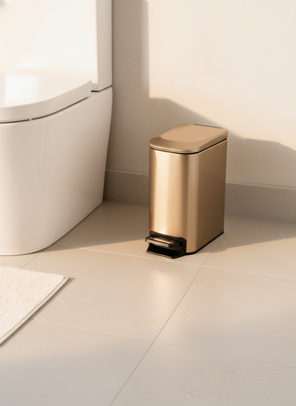 Metallic Rosegold Dustbin - 6L