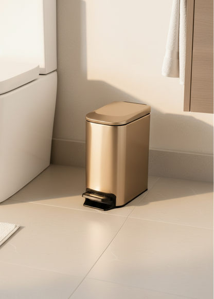 Metallic Rosegold Dustbin - 6L (Only For Mumbai)