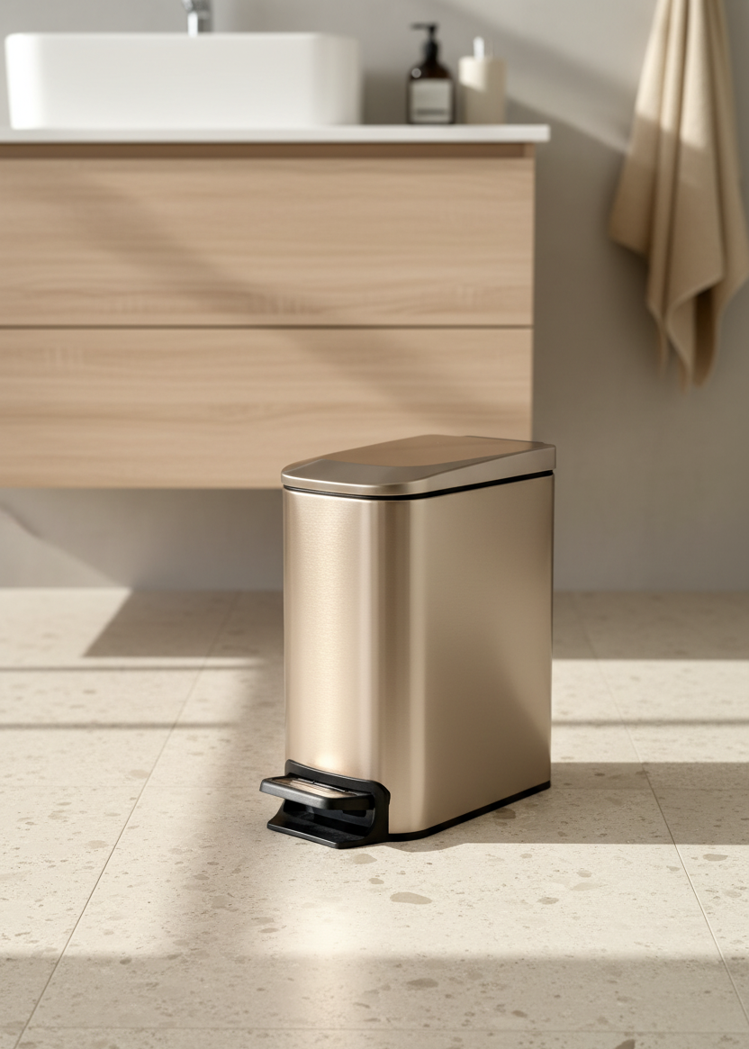 Metallic Rosegold Dustbin - 6L (Only For Mumbai)