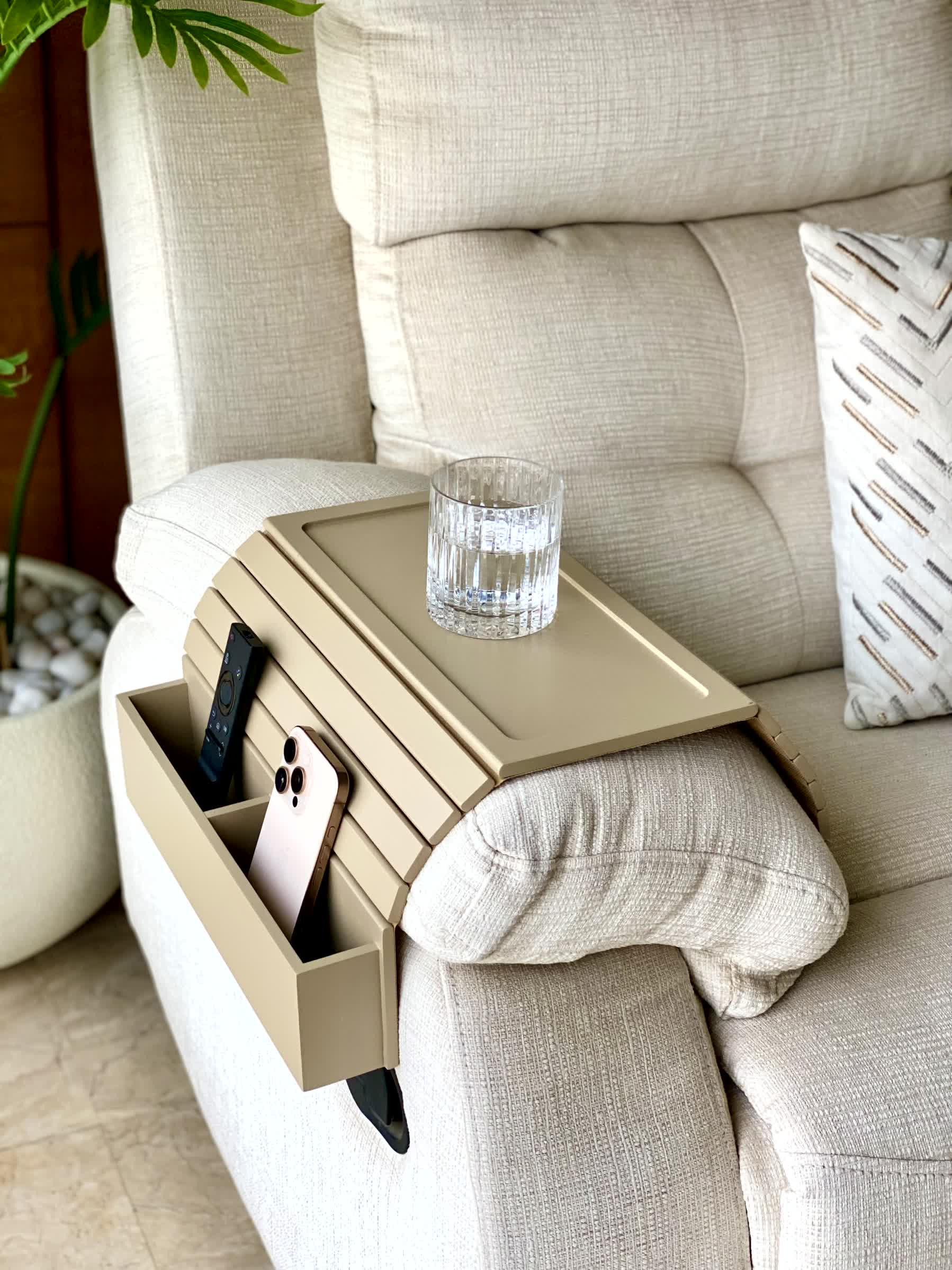 Multipurpose Sofa Armrest - Beige