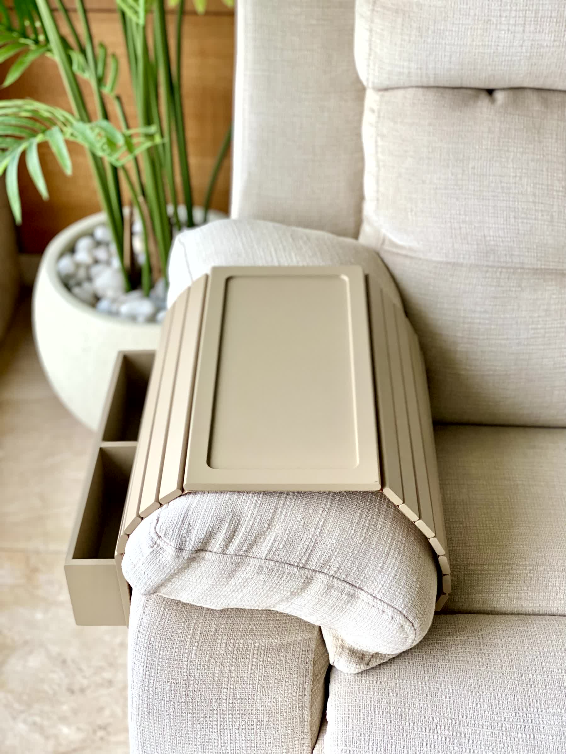 Multipurpose Sofa Armrest - Beige