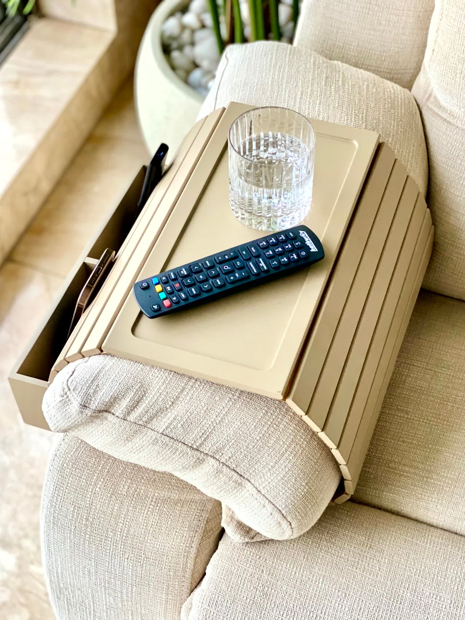 Multipurpose Sofa Armrest - Beige