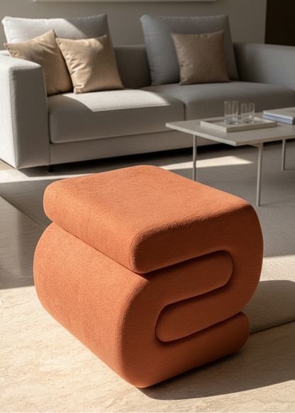 S-Boucle Pouffe - Orange