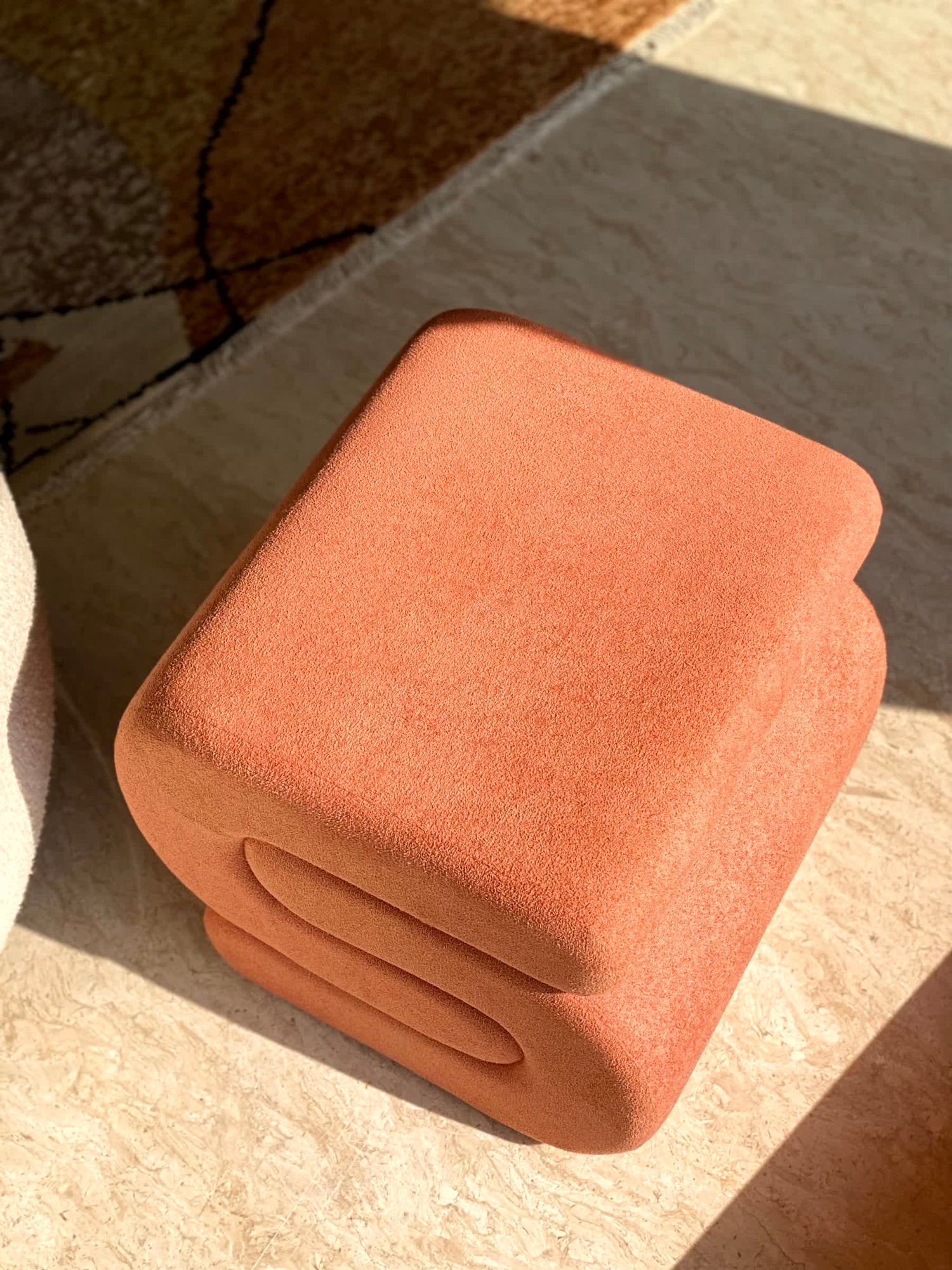 S-Boucle Pouffe - Orange