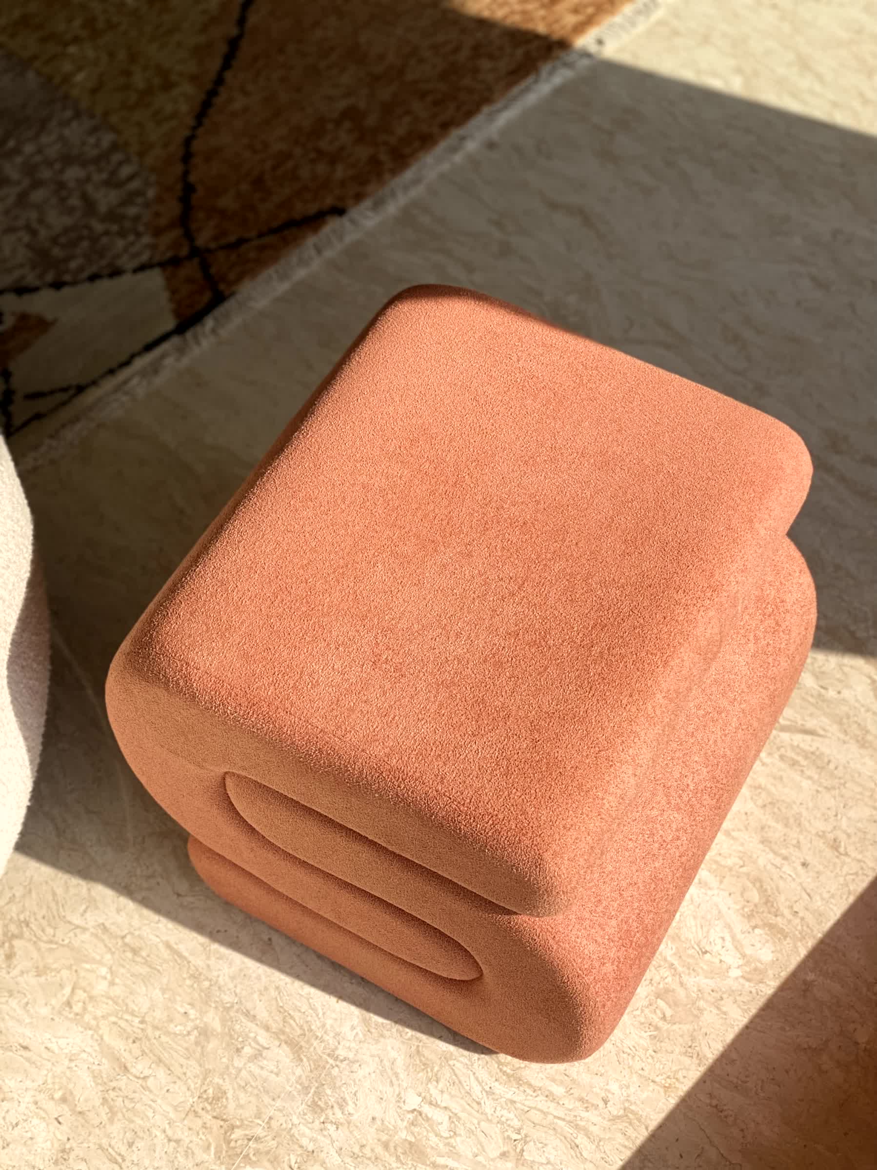 S-Boucle Pouffe - Orange