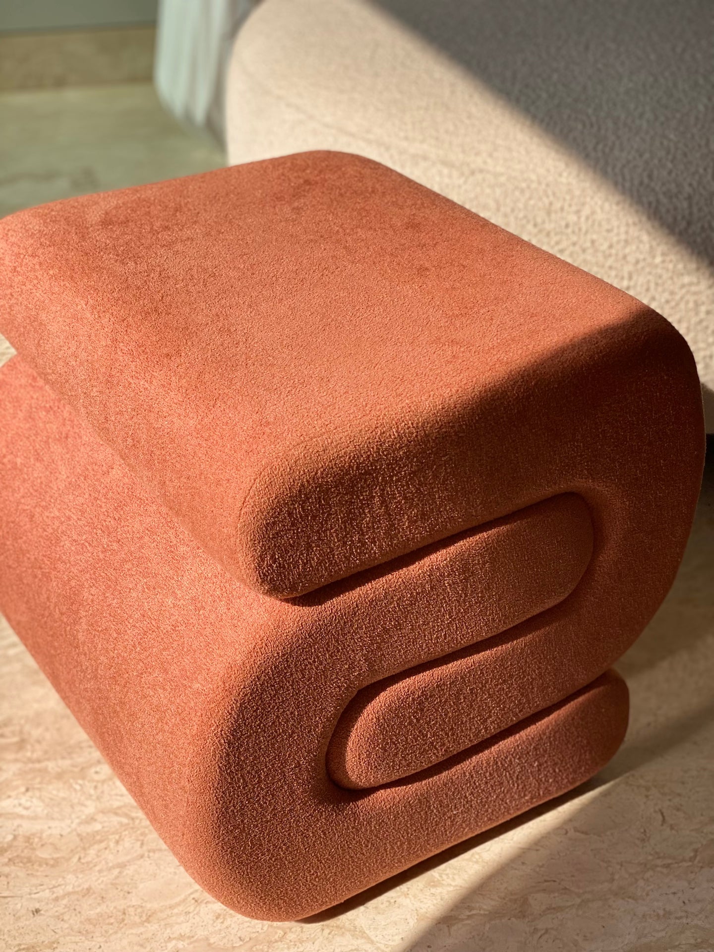 S-Boucle Pouffe - Orange