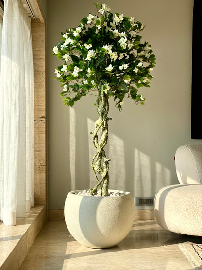 Artificial White Bougainvillea Plant-  6 Feet