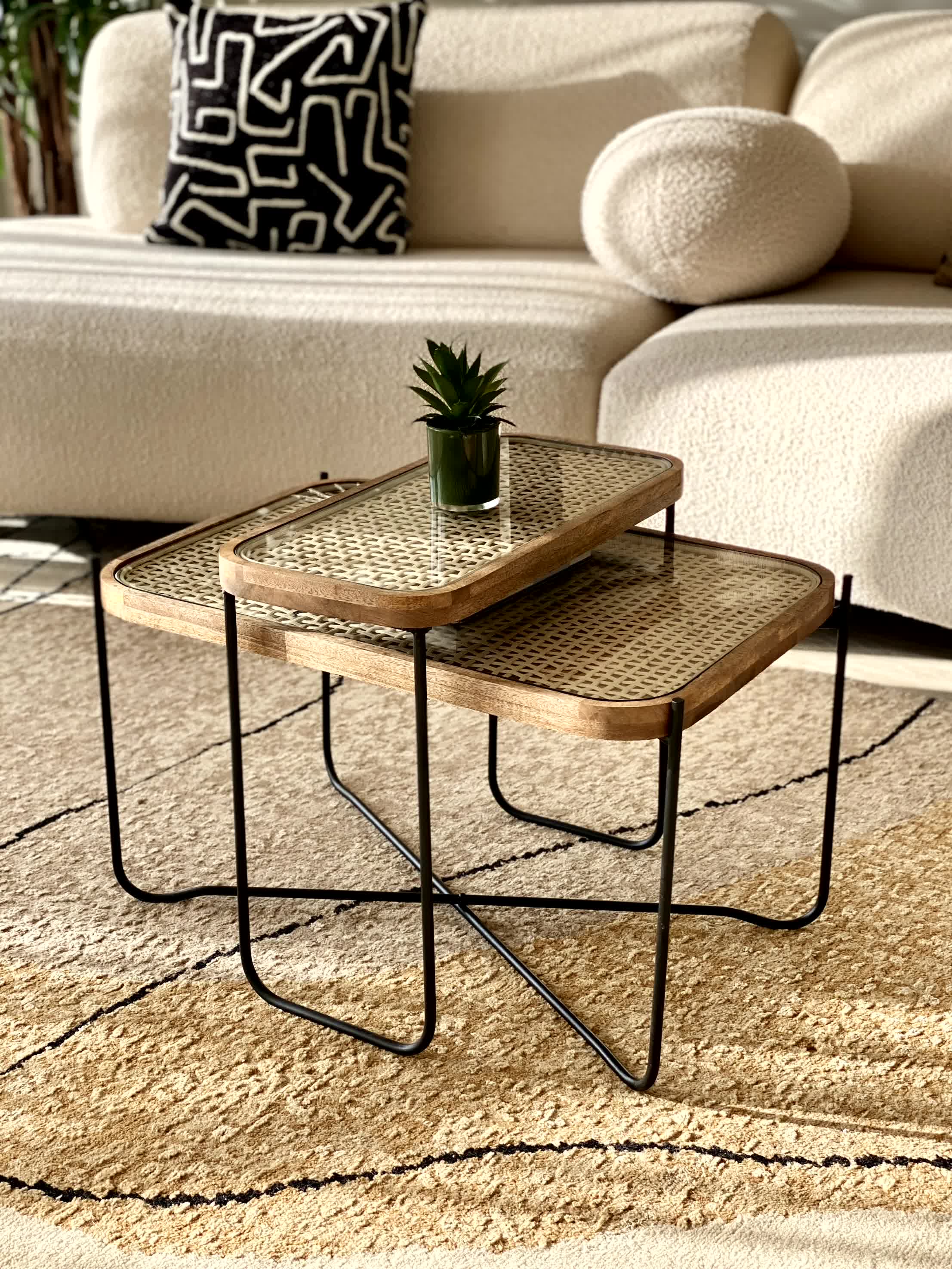 Cabo Cane Center Table - Set of 2