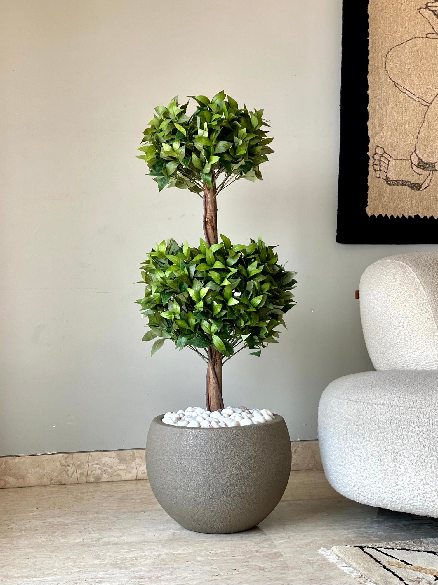Artificial Bay Topiary Plant - 4 Feet