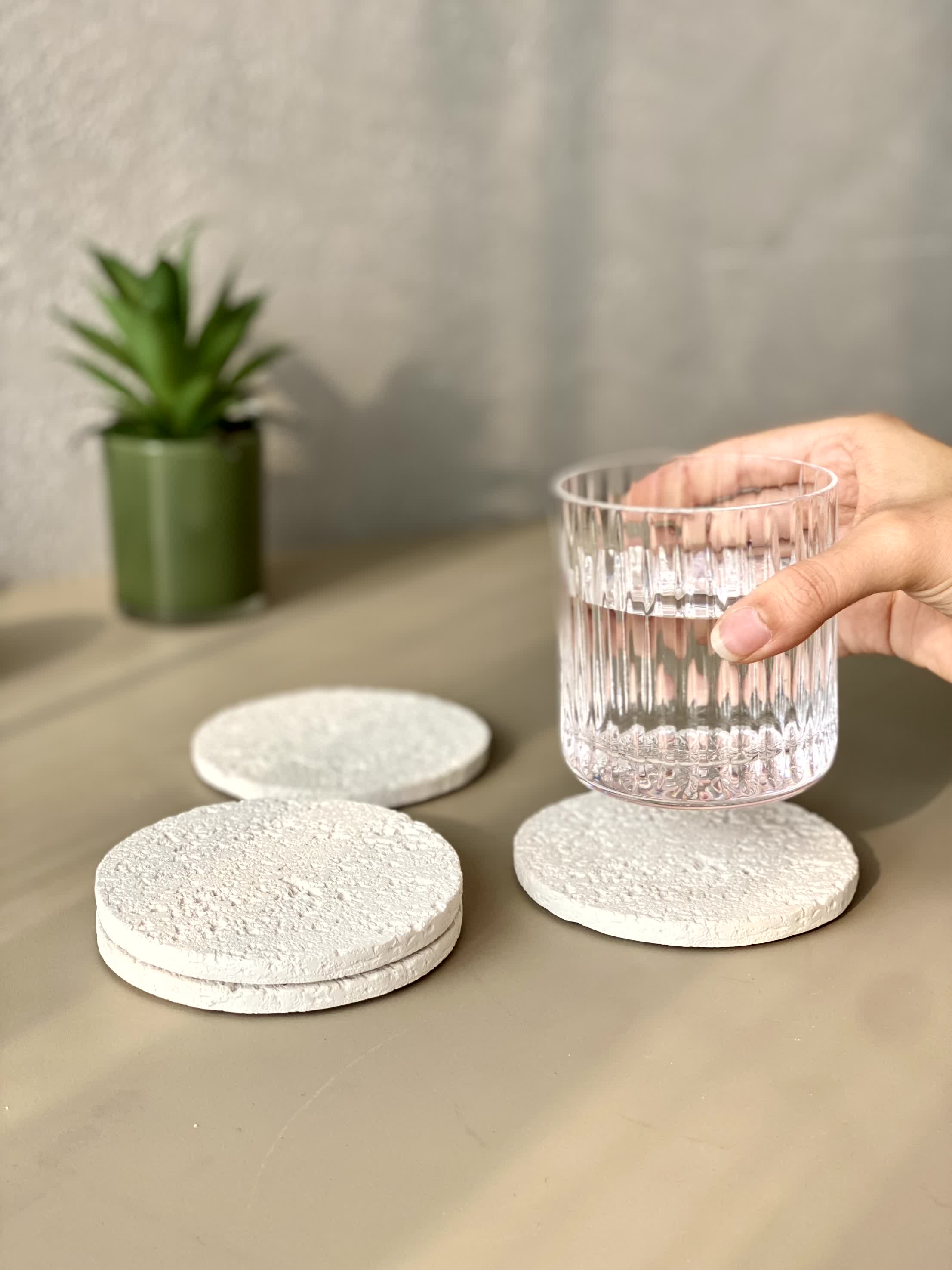 Versatile Stoneware Coasters - Set Of 4