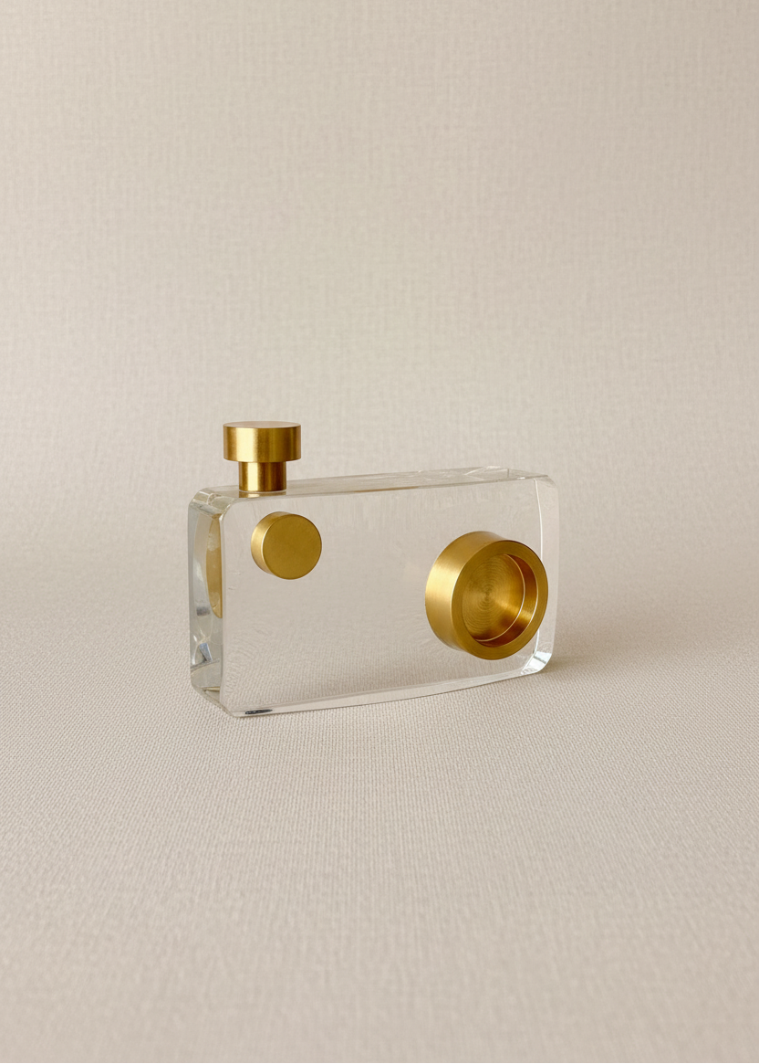 Crystal Camera Artefact - Gold (Small)