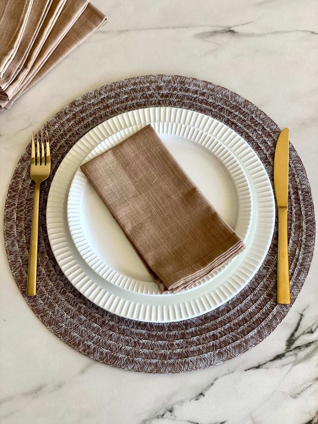 Beige Table Napkins (Set of 6)