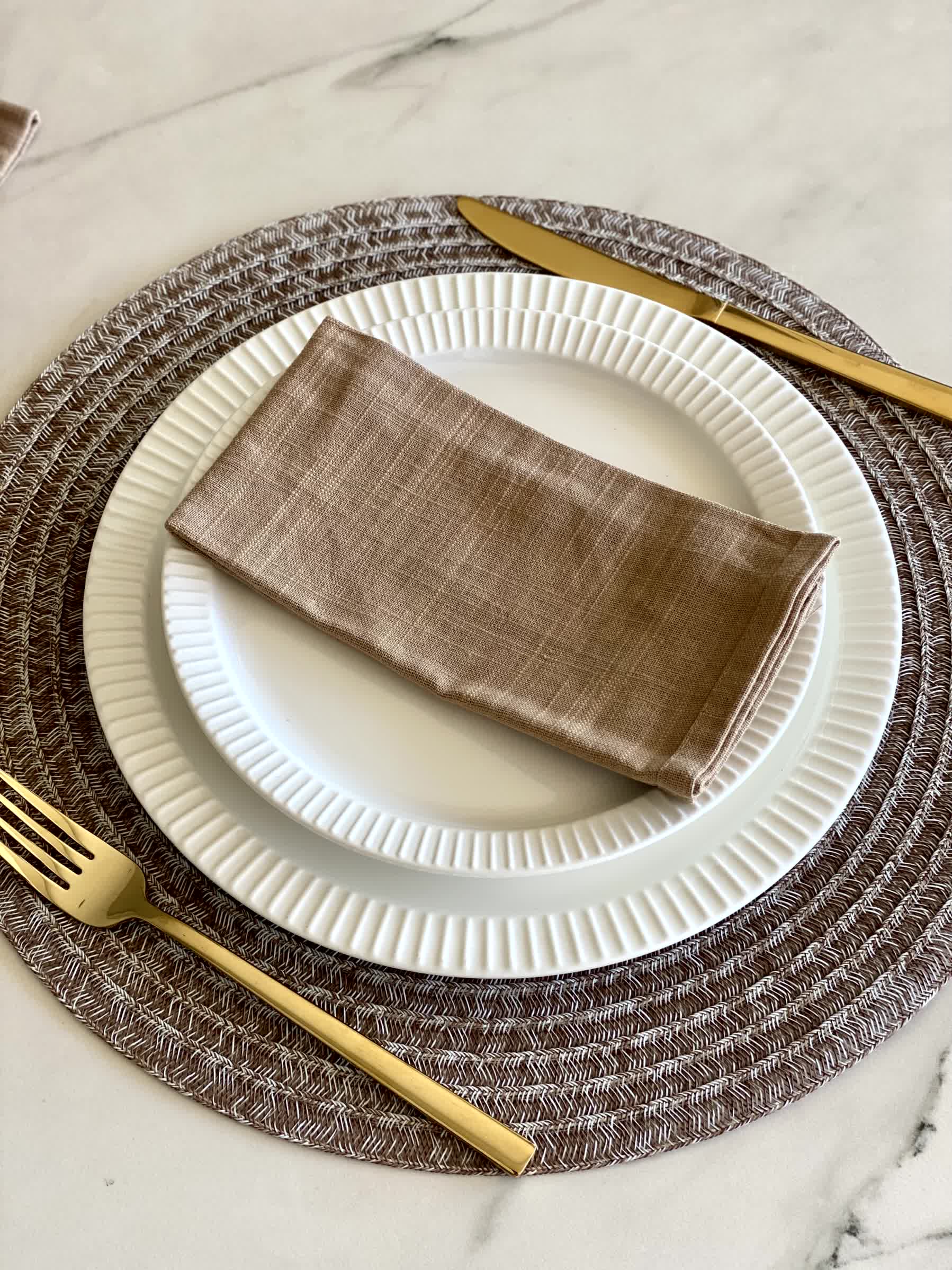 Beige Table Napkins (Set of 6)