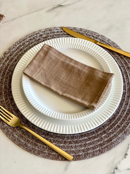 Beige Table Napkins (Set of 6)