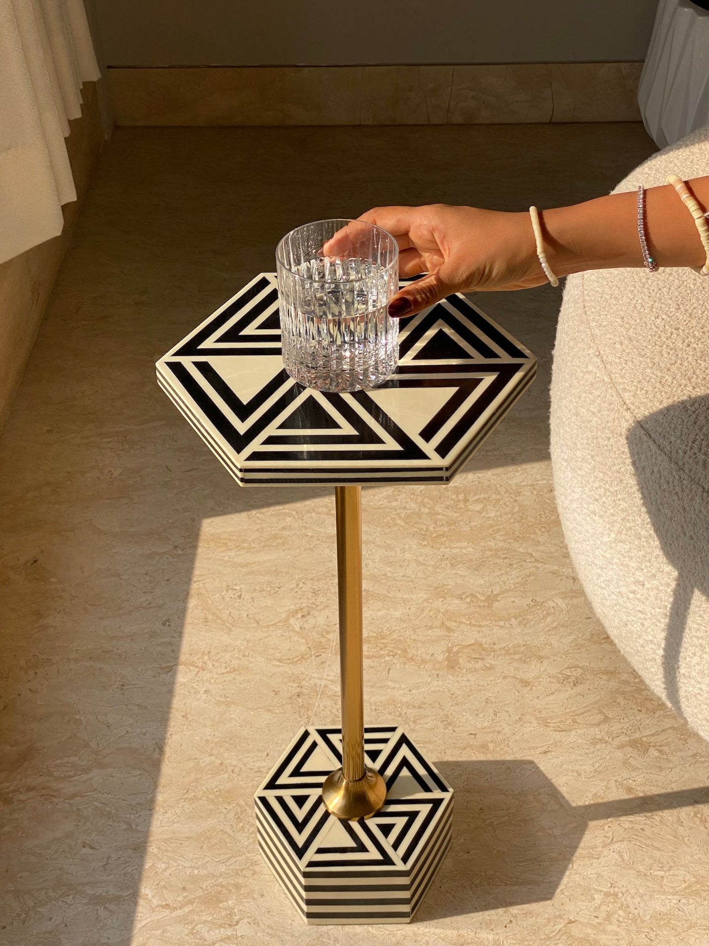 Cairo Inlay Drink Table
