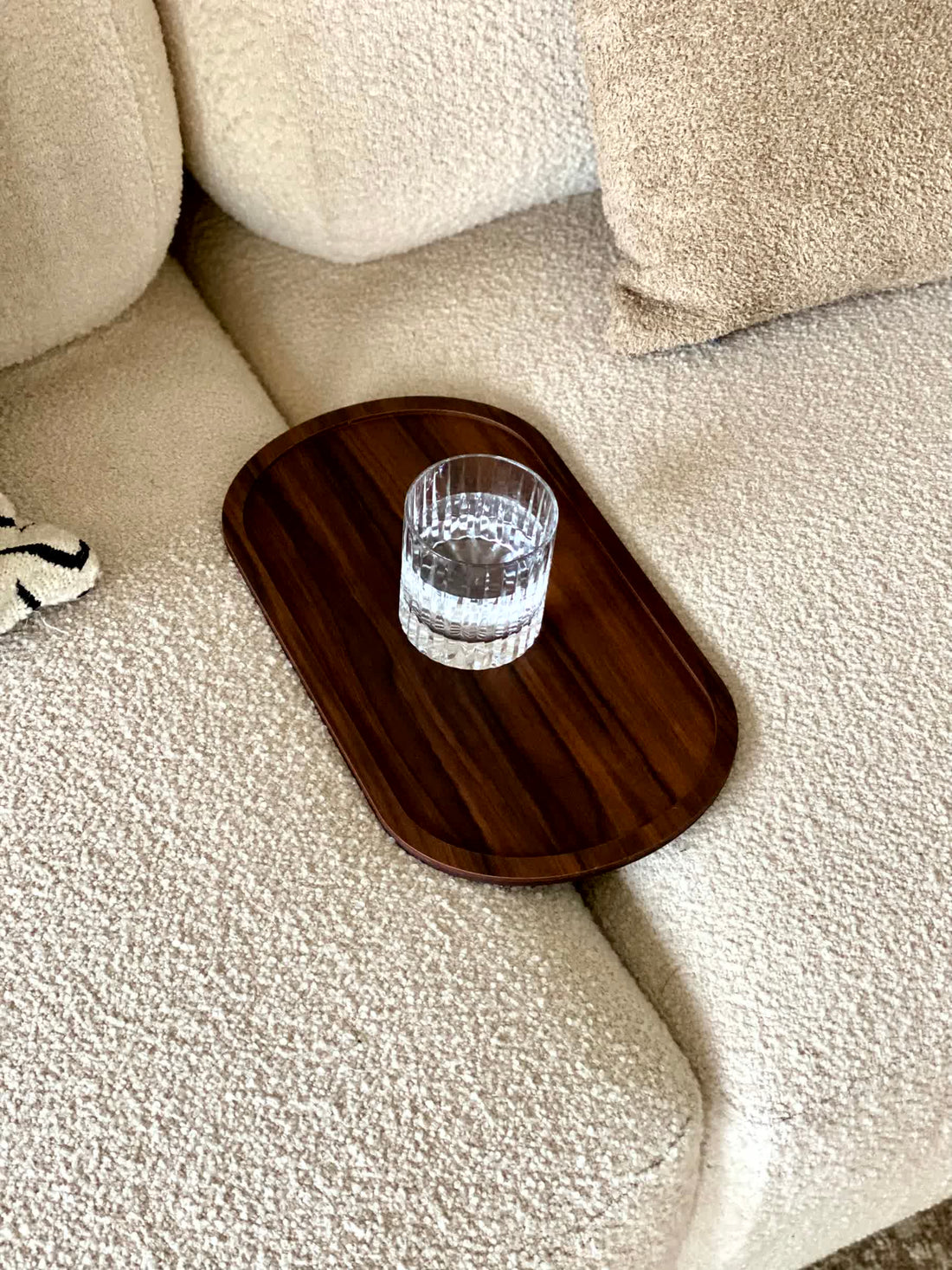 Elm Sofa Tray - Dark brown