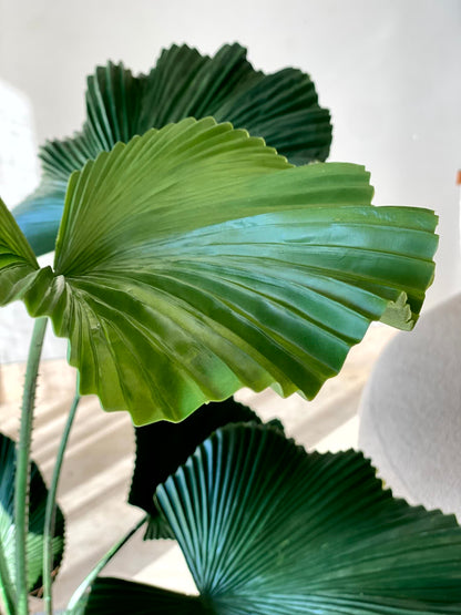 Artificial Verdant Fan Palm Plant - 4 Feet