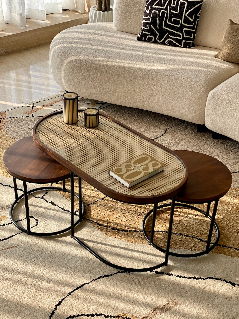 Kovo Rattan Center Table - Set Of 3