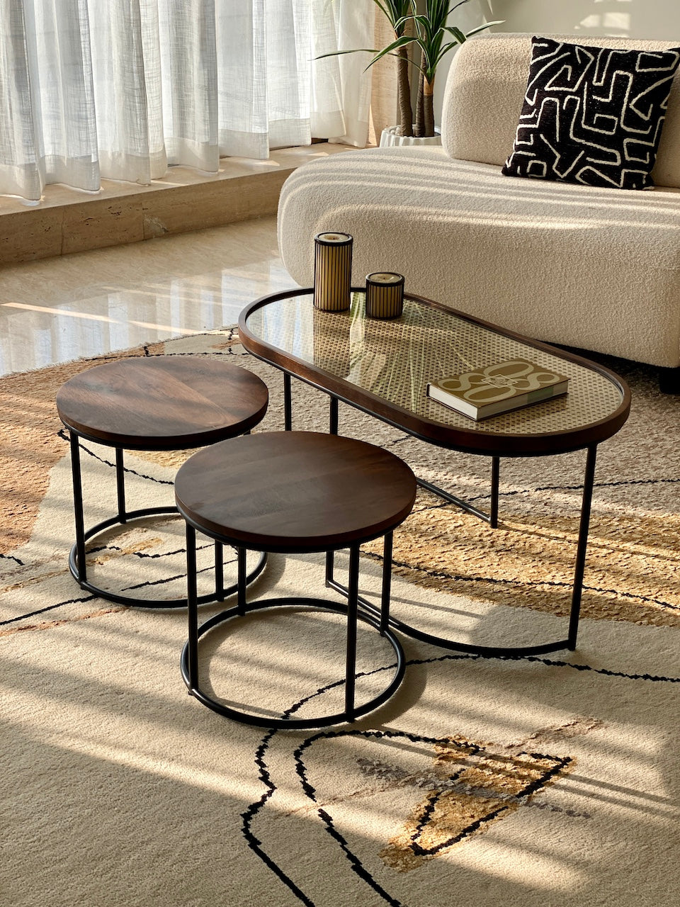 Kovo Rattan Center Table - Set Of 3