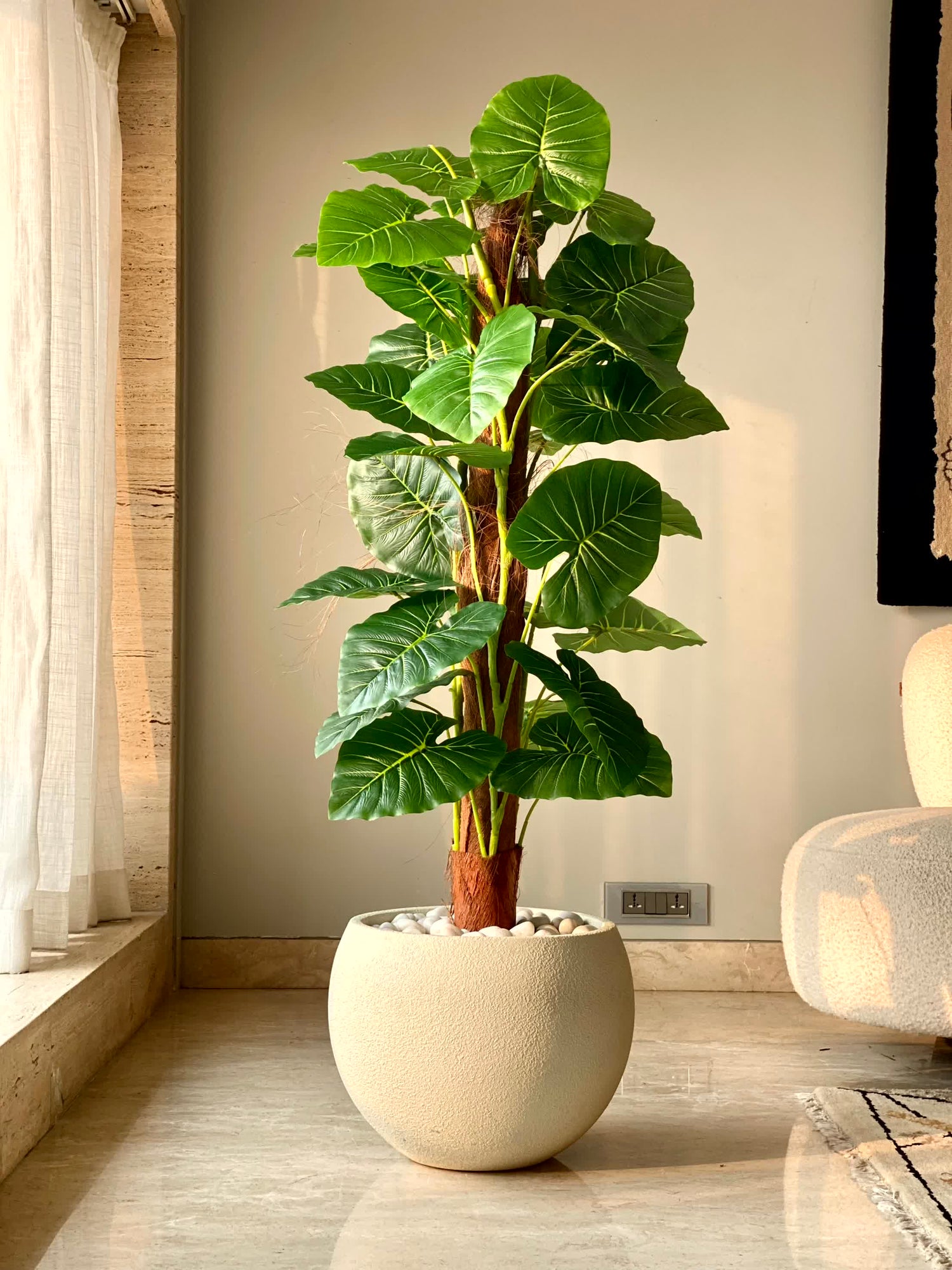 Artificial Mossy Monstera Plant - 4.5 Feet