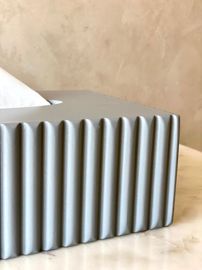 Imperium Fluted Tissue Box - Grey