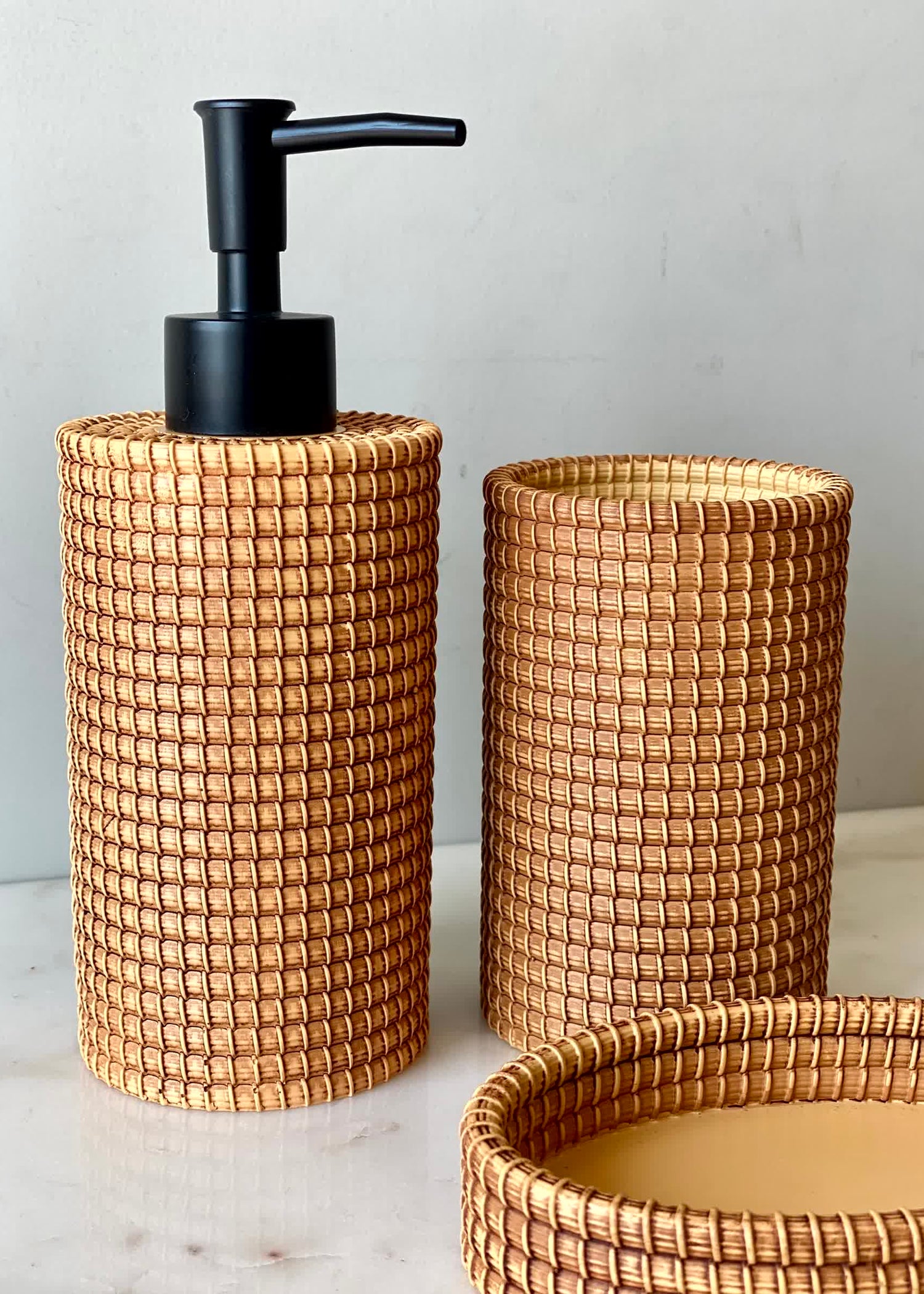 Tan Bathroom Set - (Set of 3)