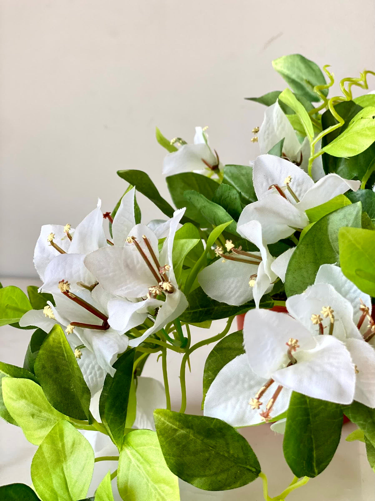 Artificial White Bougainvillea Vine Plant