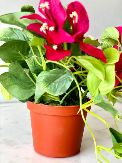 Artificial Pink Bougainvillea Vine Plant