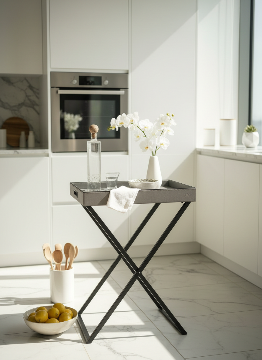 Naples Grey Butler Tray Table