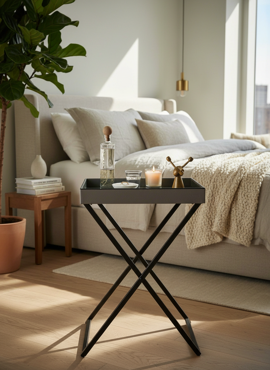 Naples Grey Butler Tray Table