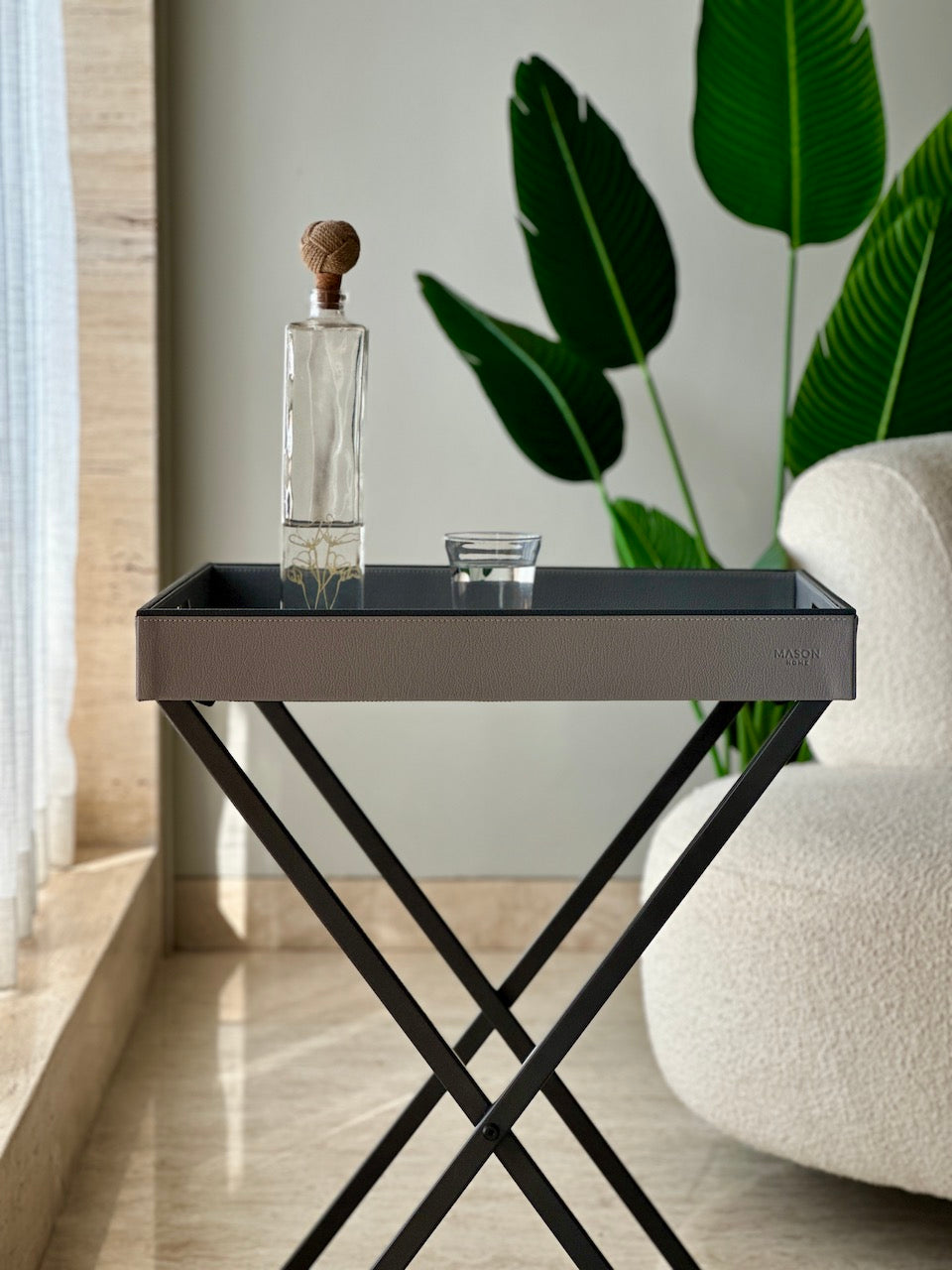 Naples Grey Butler Tray Table