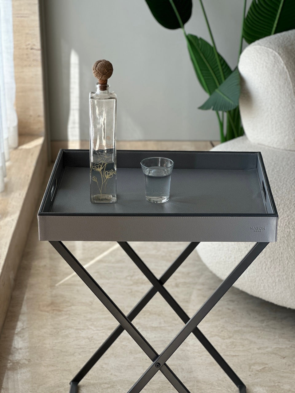 Naples Grey Butler Tray Table