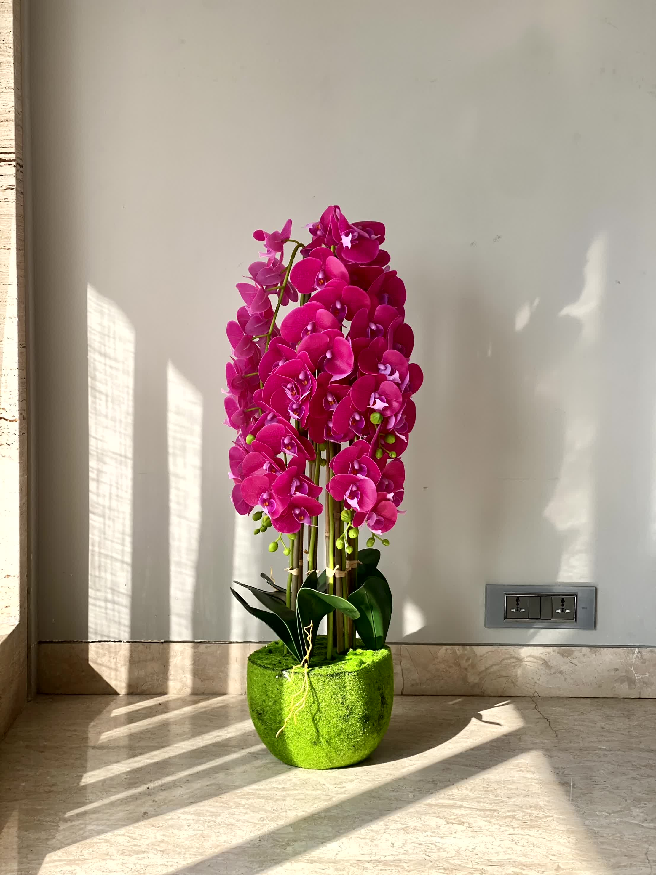 Orchid Pink selling flower Orchid artificial flower Fake orchid pink orchid decoration H